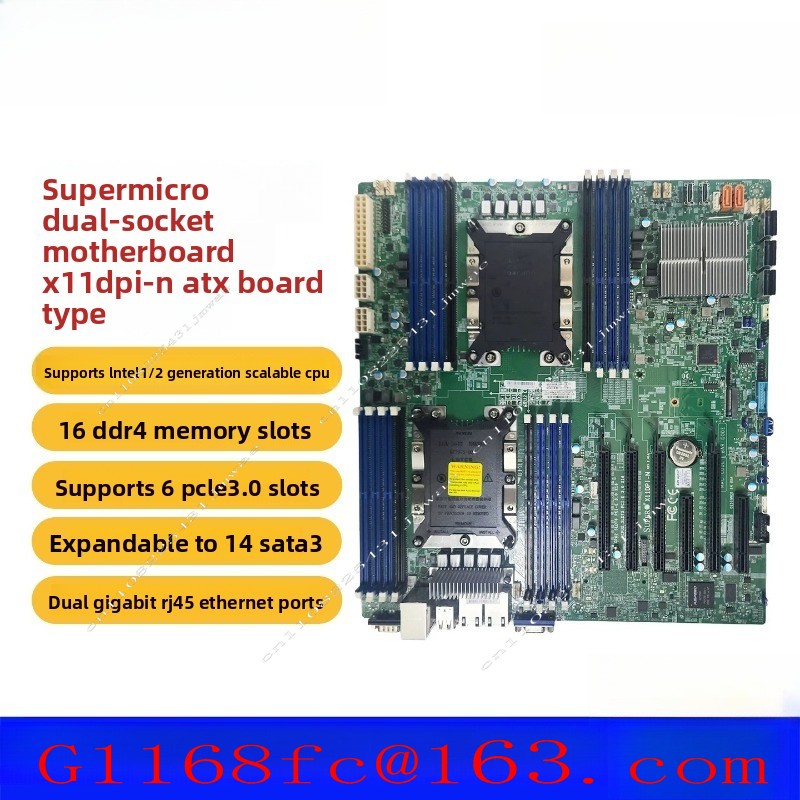C621 Dual Cpu Motherboard - لوحة أم احترافية عالية الجودة X11DPI-N