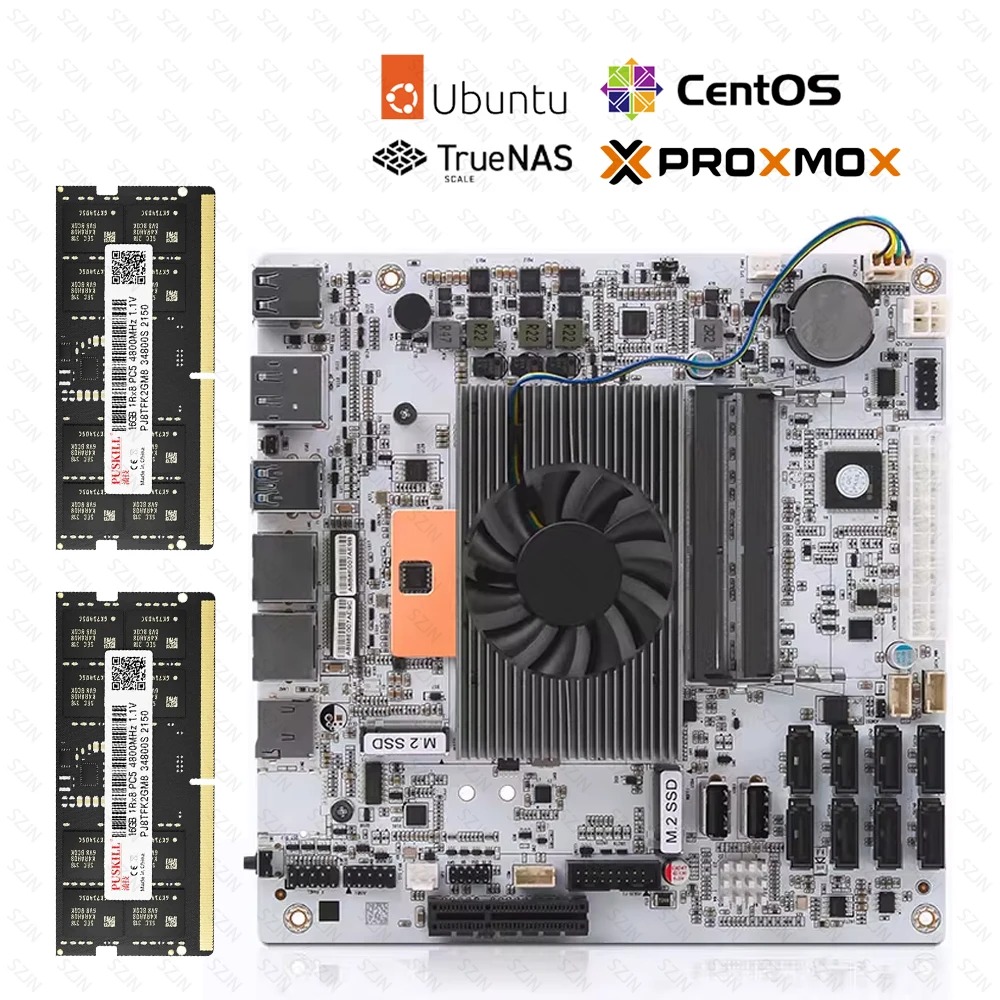 Mini Itx Dual 2.5G Nas Motherboard - لوحة أم I5-8265U ES 8 SATA