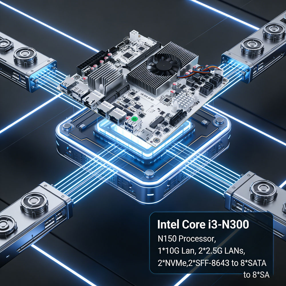 Mini Itx Dual 2.5G Nas Motherboard - لوحة أم NAS ميني ITX بـ