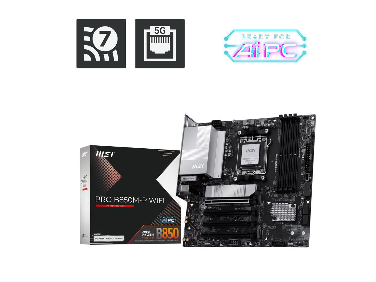 Am5 Micro Atx Pcie 5.0 Motherboard - لوحة أم MSI PRO B850M-P WIFI