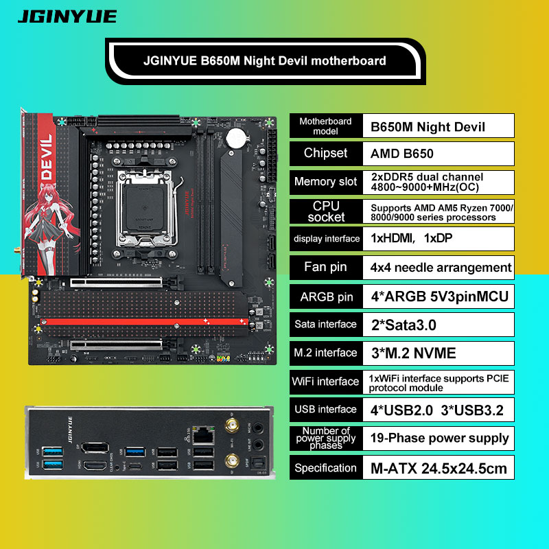 لوحة أم للألعاب JGINYUE B650M  - مراجعة X870E Atx Motherboard وسعره