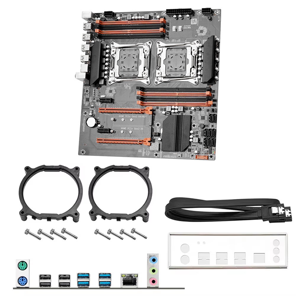 لوحة أم X99 ثنائية المعالج مع  - مراجعة Dual Lga2011-3 Server Motherboard Combo وسعره