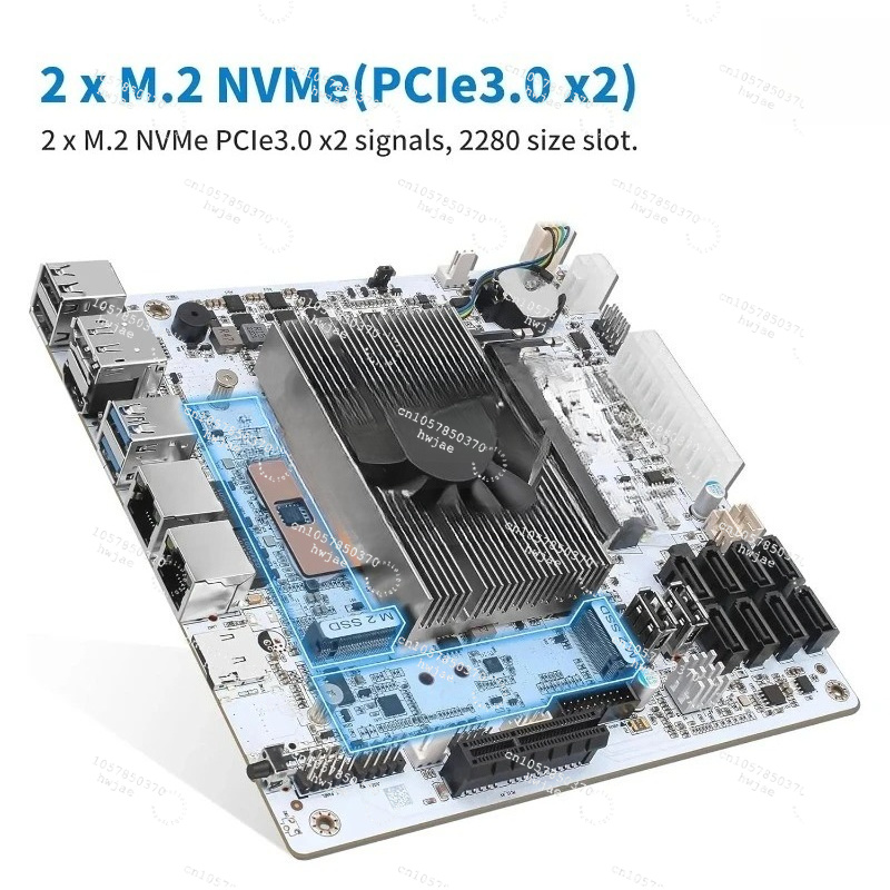 لوحة أم بيضاء صغيرة الحجم M11  - مراجعة Mini Itx Dual 2.5G Nas Motherboard وسعره