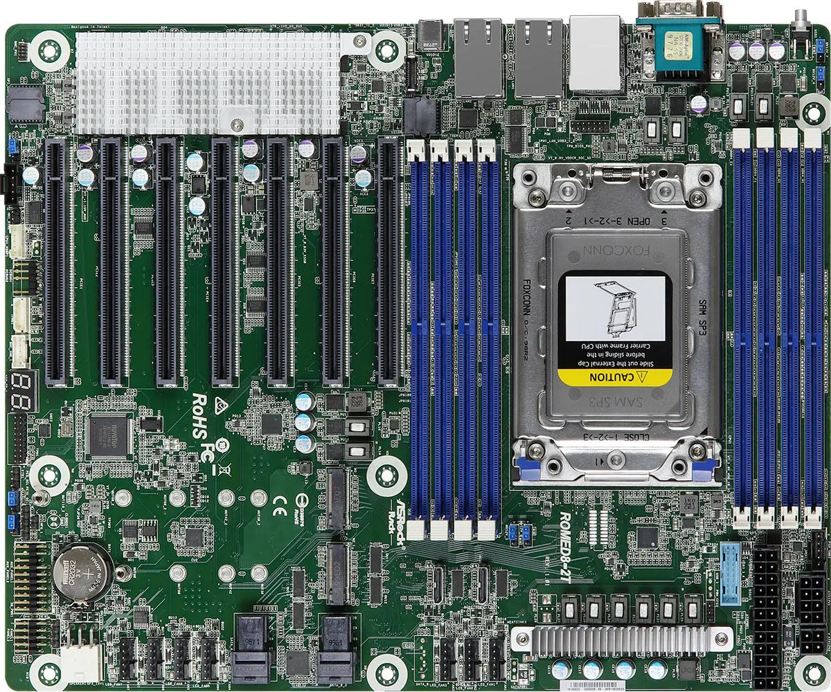 مناسب للوحة الأم الأصلية ASRoc - مراجعة Dual Socket Sp3 Epyc Motherboard وسعره