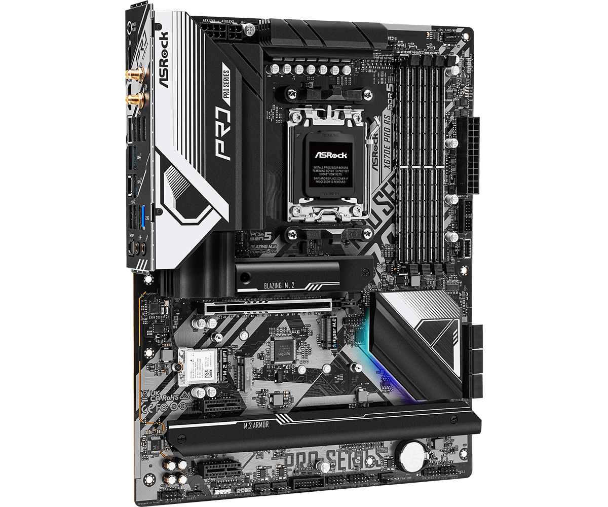 لوحة أم ASROCK X670E Pro RS تد - مراجعة X870E Atx Motherboard وسعره