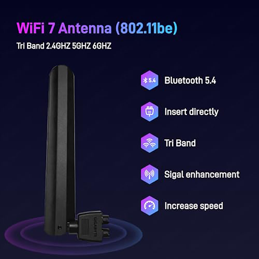 هوائي واي فاي 7 من نوع EZ-Plug - مراجعة Z890 Wi-Fi 7 Motherboard وسعره