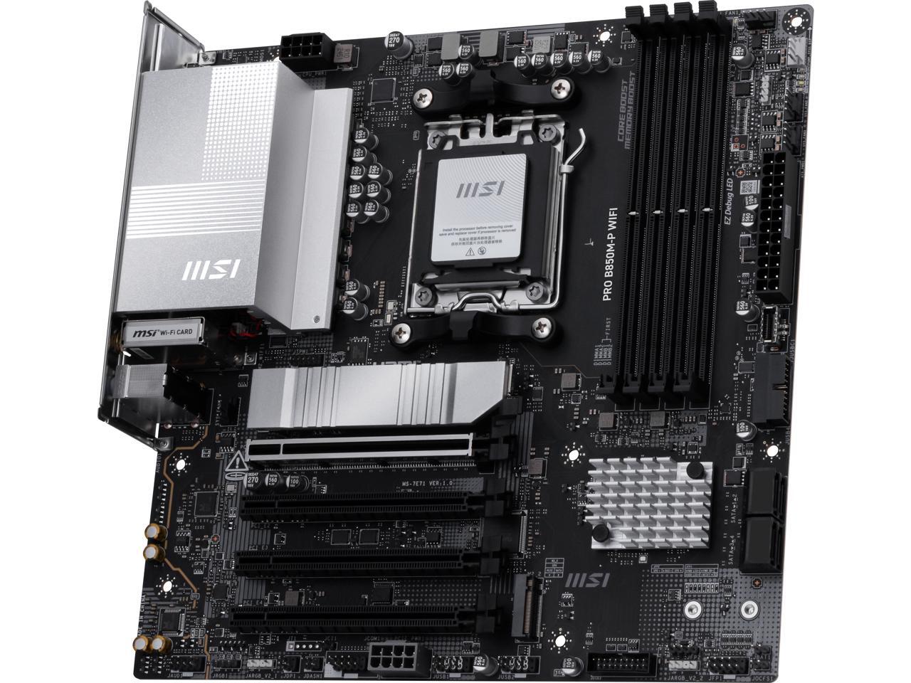 لوحة أم MSI PRO B850M-P WIFI A - مراجعة Am5 Micro Atx Pcie 5.0 Motherboard وسعره