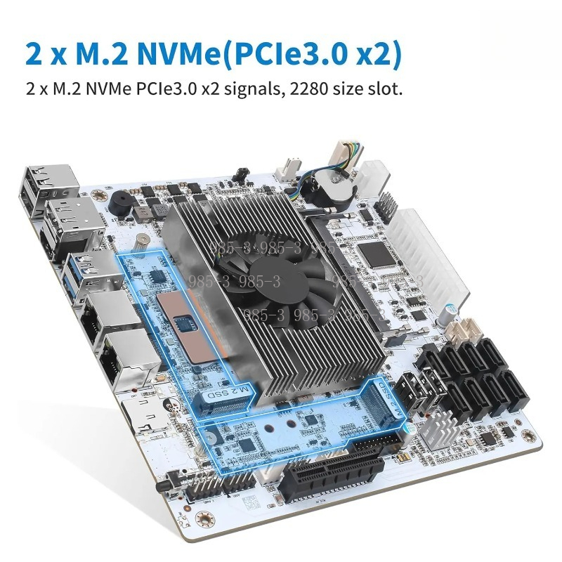 لوحة أم Mini‑ITX M11 NAS بيضاء - مراجعة Mini Itx Dual 2.5G Nas Motherboard وسعره