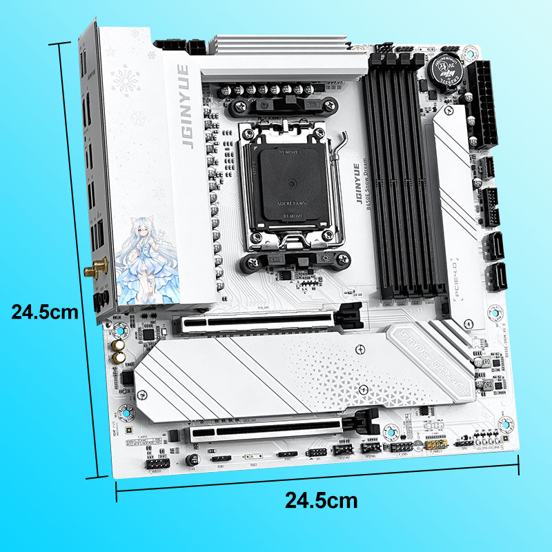 JGINYUE B650E Snow Dream AM5 M - مراجعة Am5 Micro Atx Pcie 5.0 Motherboard وسعره