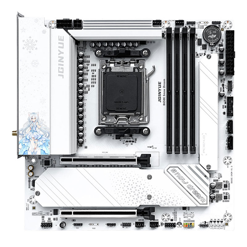 JGINYUE B650E Snow Dream AM5 M - مراجعة Am5 Micro Atx Pcie 5.0 Motherboard وسعره